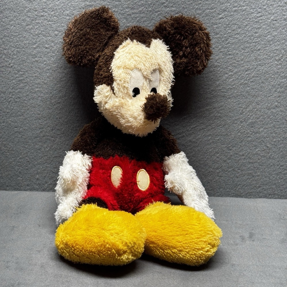 RARE! Disney World Exclusive Mickey Mouse BROWN Shaggy 18" Plush! Limited Plush